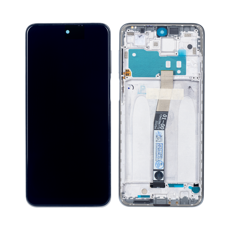 Xiaomi Redmi Note 10 Lite Ecran et Digitizer Avec Cadre Blanc Glacier