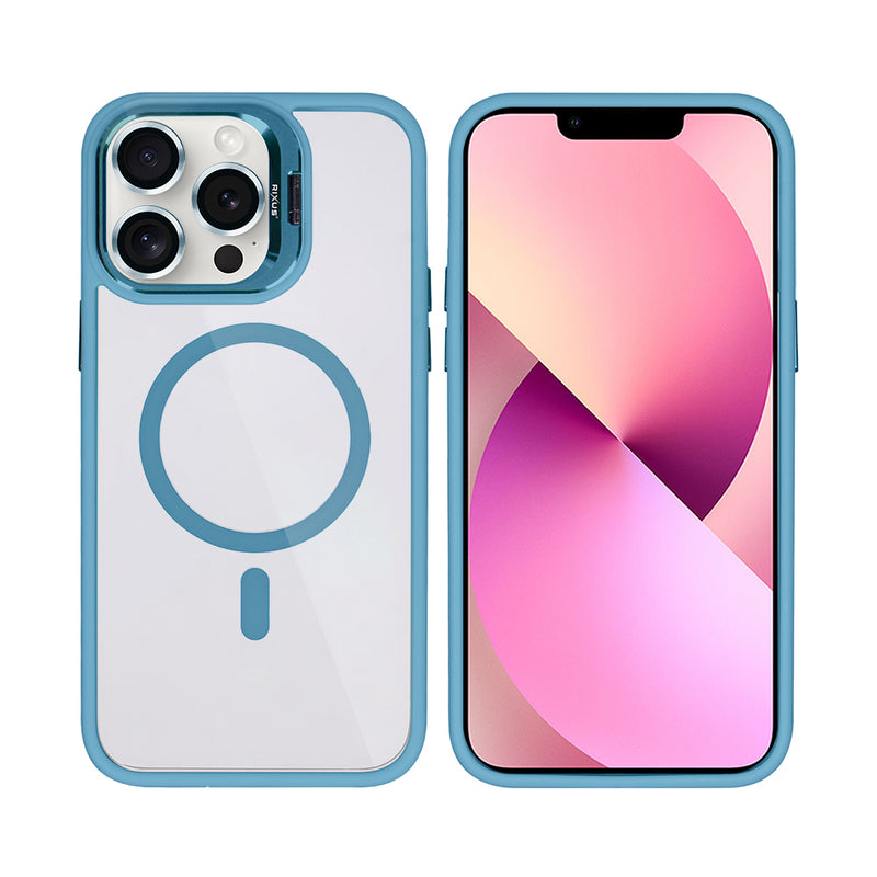 Rixus Classic 03 Case With MagSafe For iPhone 12, 12 Pro Light Blue