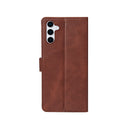 Rixus Bookcase For Samsung Galaxy S25 Plus S936B Brown