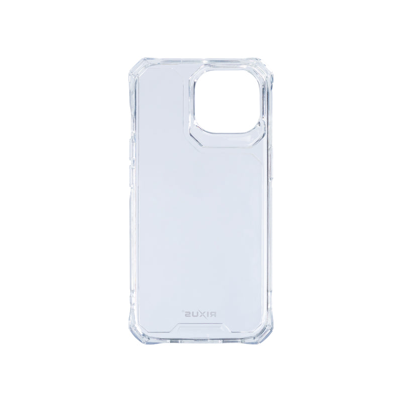 Rixus For iPhone 15 Pro Armor-X Anti Shock Case Transparent