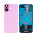 For iPhone 16 Extra Glass Without NFC, Enlarged Camera Frame Pink