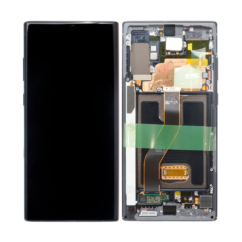 Samsung Galaxy Note 10 Plus N975F Display And Digitizer With Frame Aura Black Service Pack