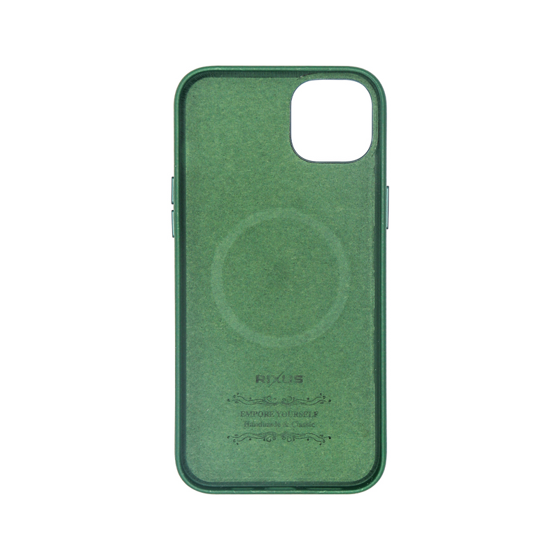 Rixus pour iPhone 15 Plus Classic 02 Case avec MagSafe Vert
