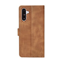 Rixus Bookcase For Samsung Galaxy A26 A266B Light Brown