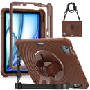 Rixus RXTC08 Anti Shock Case For iPad Air 11" (2024, 2025), Air 4 10.9" (2020), Air 5 10.9" (2022), Pro 11" (2018, 2020, 2021, 2022) Chocolate