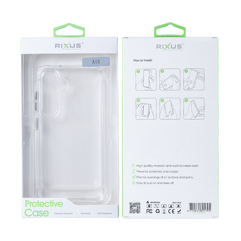 Rixus For Samsung Galaxy A15 5G A156B Crystal Clear Anti-shock TPU