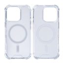 Rixus For iPhone 16 Pro Max Anti-Burst Case With MagSafe Transparent