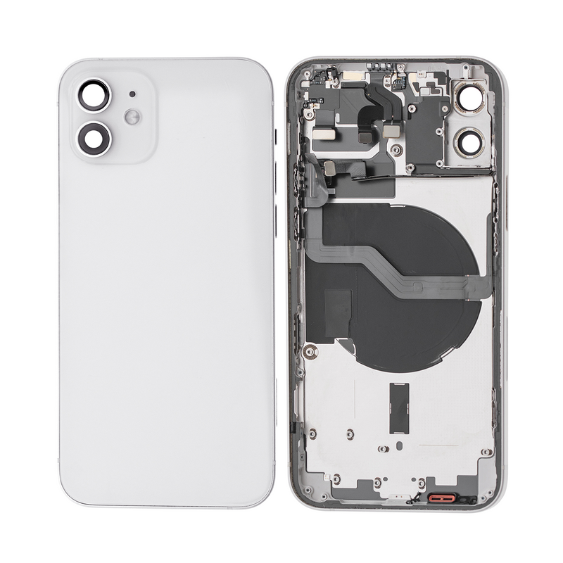 For iPhone 12 Complete Housing incl. All Small Parts Without Battery And Back Camera White