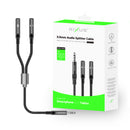 Rixus RXMU35A  3.5mm Jack Separate Headsets Splitter Adapter 30cm Black