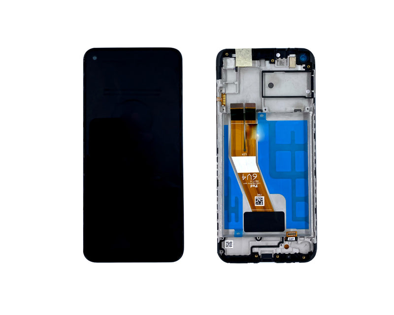 Samsung Galaxy M11 M115F Display And Digitizer With Frame Black Service Pack