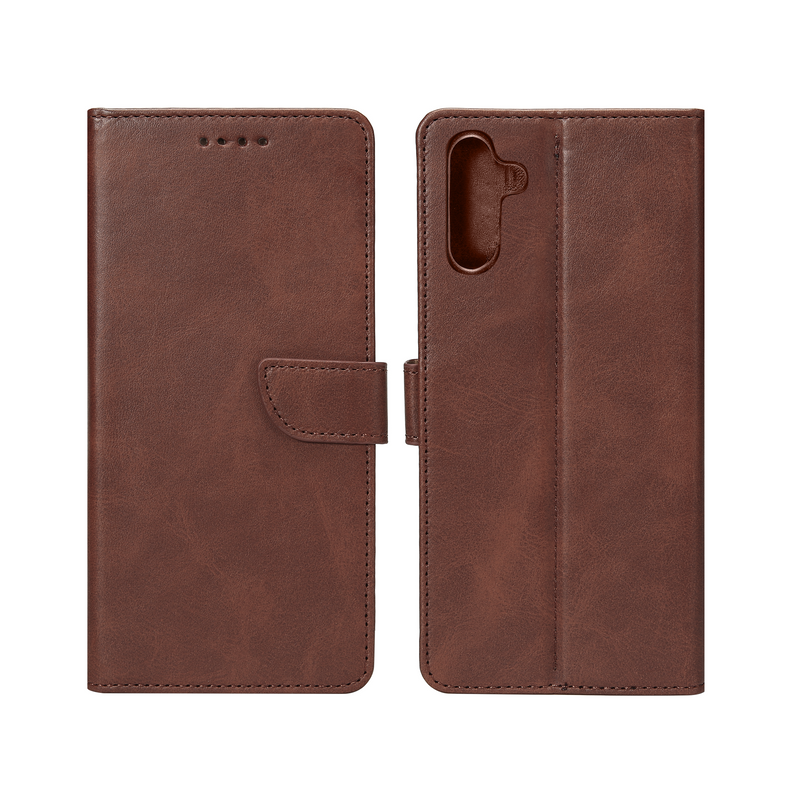 Rixus Bookcase For Samsung Galaxy A16 A166E Brown