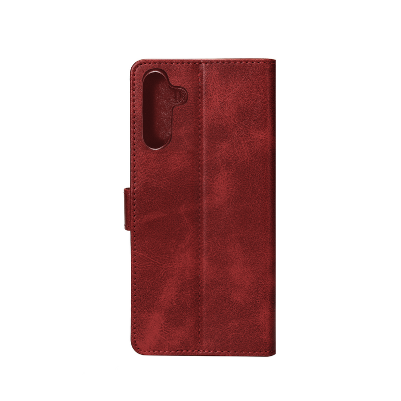 Rixus Bookcase For Samsung Galaxy A24 4G A245F Dark Red