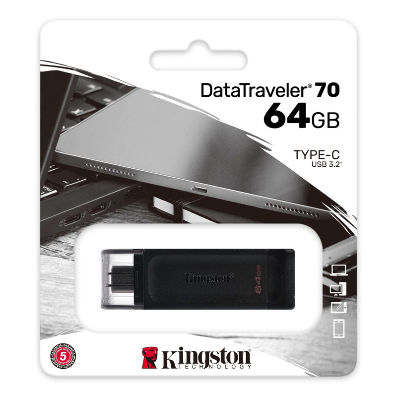 Kingston 64GB DataTraveler 70 USB-C 3.2 Gen 1 Flash Drive