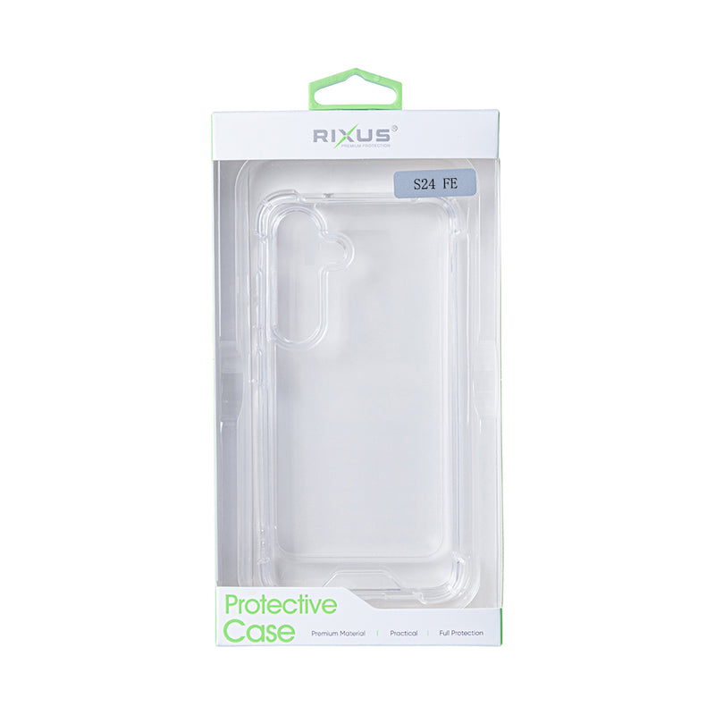 Rixus Anti-Burst Case For Samsung Galaxy S24 FE S721B Transparent