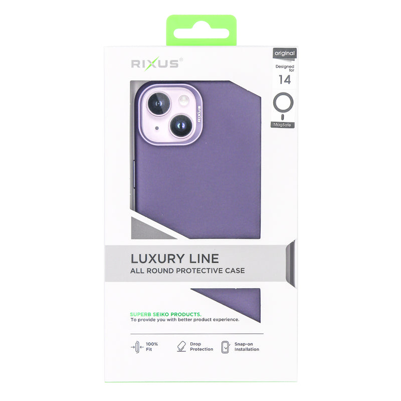 Rixus Classic 02 Case With MagSafe For iPhone 14 Pro Purple