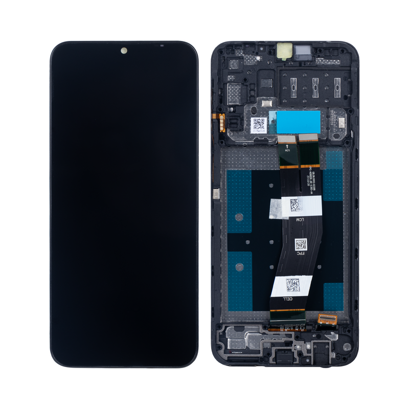 Samsung Galaxy A14 A145F Display And Digitizer With Frame Black Service Pack