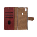 Rixus Bookcase For Samsung Galaxy A20e A202F Dark Red
