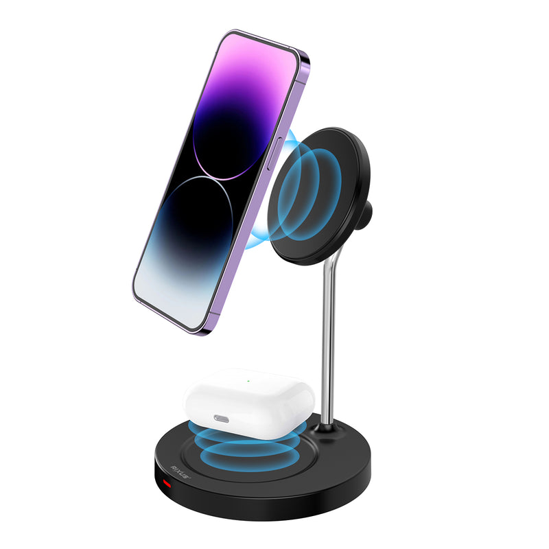 Rixus RXWC45B Wireless Charging Stand 15W Noir