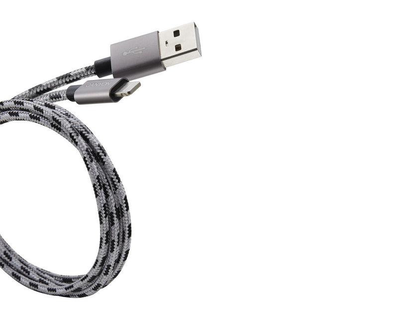 Canyon CFI-3 USB To Lightning Cable 5W 1Mtr Braided Dark Grey