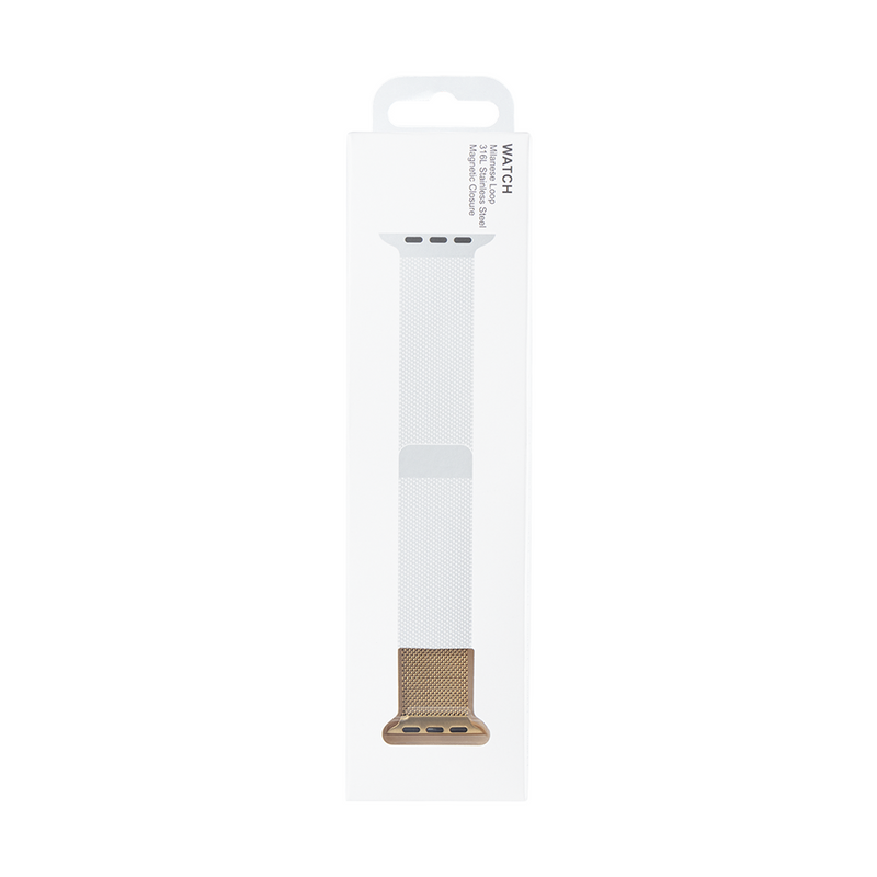 Para Apple Reloj 42mm, 44mm, 45mm, 49mm Milanese Loop Band Oro