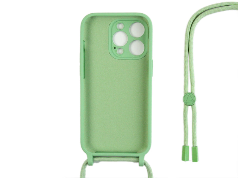 Rixus Para iPhone 14 Pro Max TPU Collar Cordón Funda Matcha