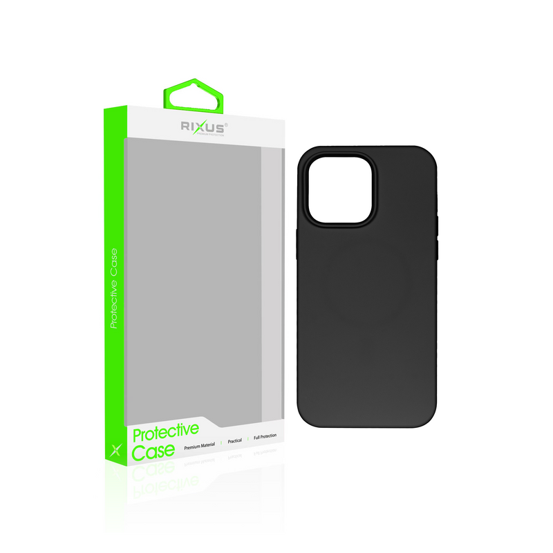 Rixus Para Funda de TPU blanda para iPhone 15 Plus Negro