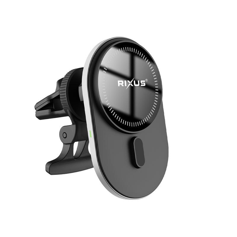 Rixus RXWC13 Wireless Car Charger MagSafe Compatibility 15W Space Gray