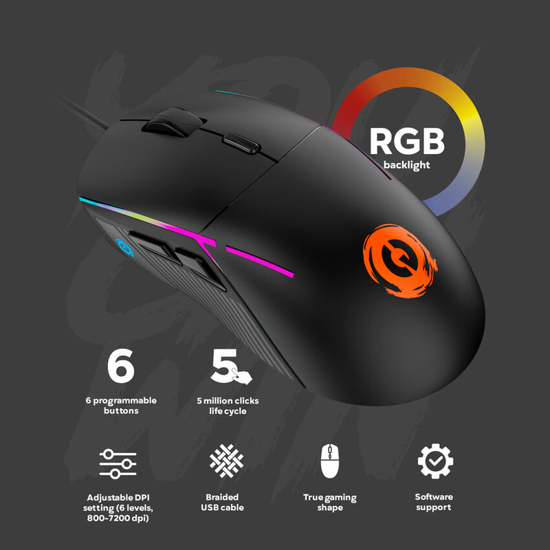 Canyon Gaming Mouse GM-321 SHADDER Black