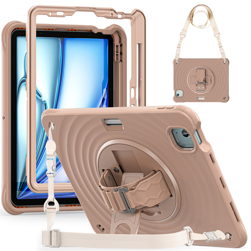 Rixus RXTC08 Anti Shock Case For iPad 7, 8, 9 10.2" (2019, 2020, 2021) Latte