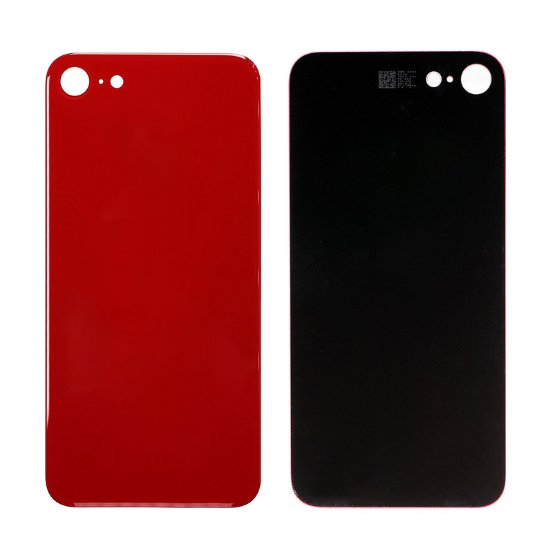 Pour iPhone 8 Extra Glass Red (Cadre de l'appareil photo élargi)