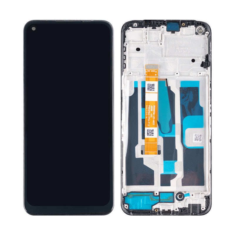 Realme 8i RMX3151, Narzo 50 RMX3286 Display And Digitizer With Frame Black Original