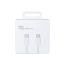For Apple iPhone 15 USB-C to USB-C Cable 100cm 60W Woven White Retail Box