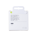 For Apple iPhone 15 USB-C to USB-C Cable 100cm 60W Woven White Retail Box