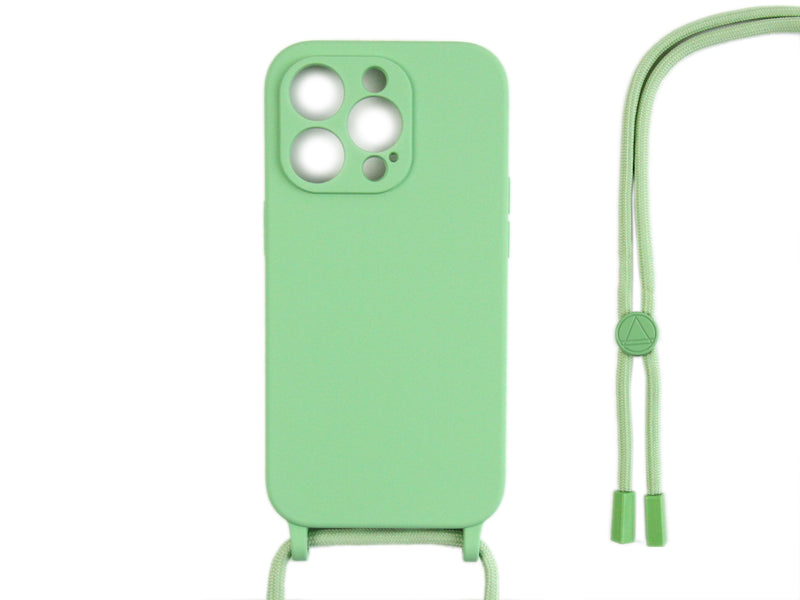 Rixus Para iPhone 14 Pro Max TPU Collar Cordón Funda Matcha