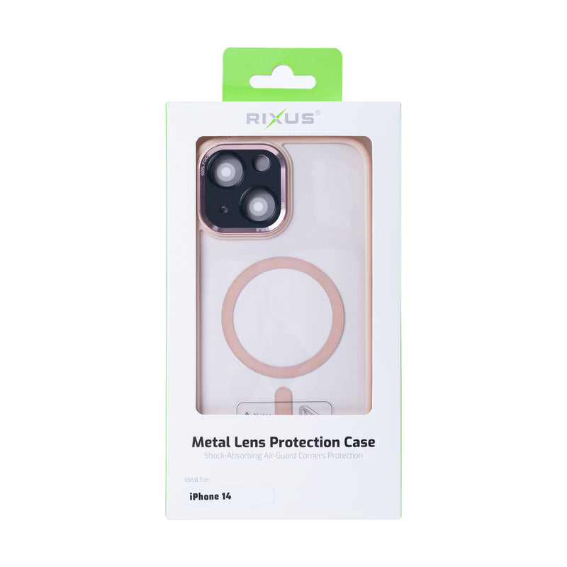 Rixus Classic 04 Case With MagSafe For iPhone 14 Pink