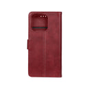 Rixus Bookcase For iPhone 16 Pro Max Dark Red