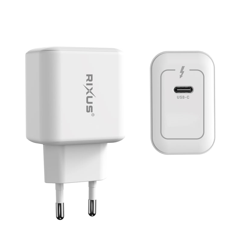 Rixus RXHC25 25W USB-C Power Adapter White