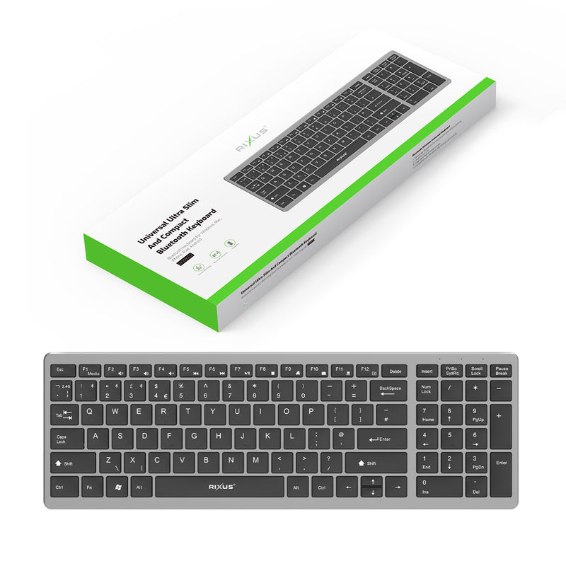 Rixus RXWK02 Universal Ultra-Thin Bluetooth Keyboard