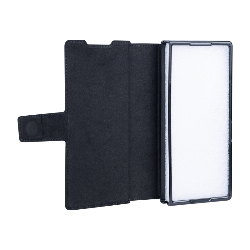 Rixus Wallet Case For Samsung Galaxy Z Fold 5 With Pen Holder Black