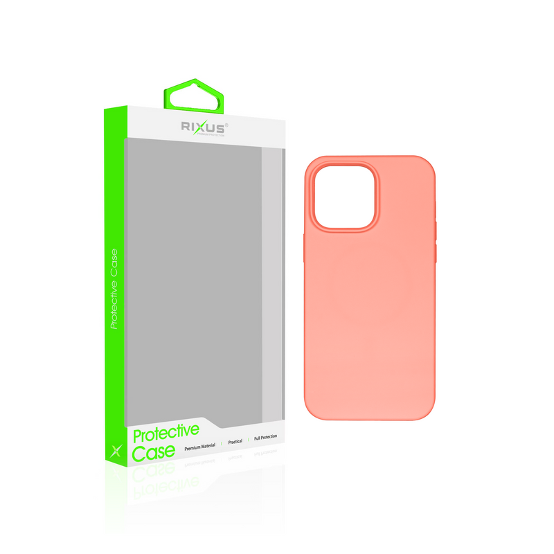 Rixus Para Funda de TPU blanda para iPhone 11 Pro Max con MagSafe Rosa