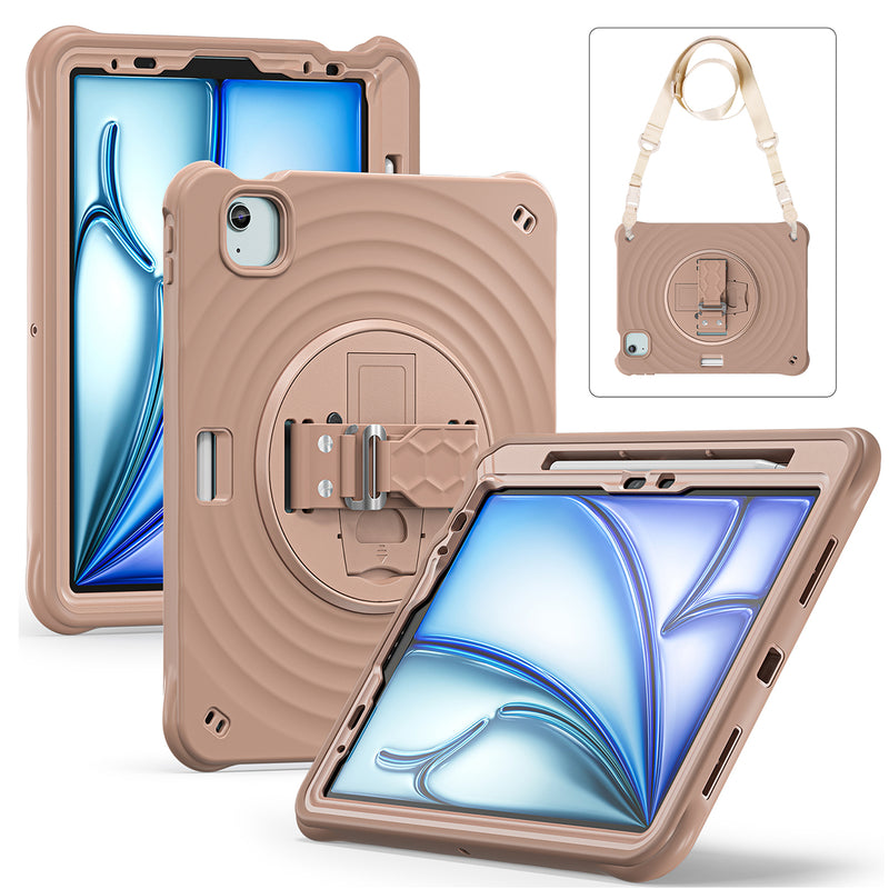 Rixus RXTC08 Anti Shock Case For iPad 7, 8, 9 10.2" (2019, 2020, 2021) Latte