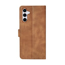 Rixus Bookcase For Samsung Galaxy S25 Plus S936B Light Brown