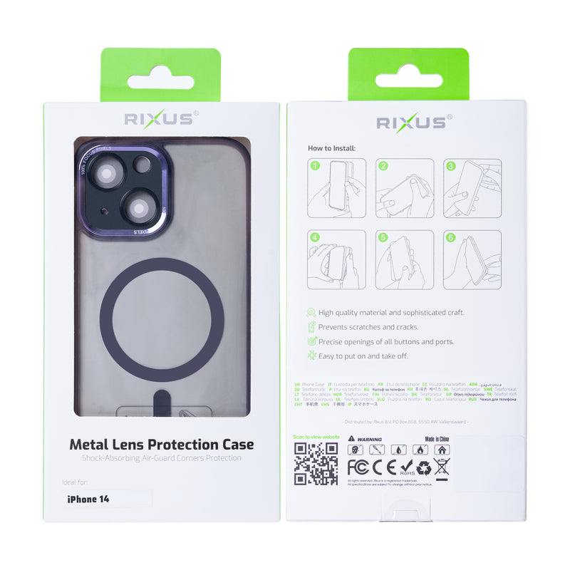 Rixus Classic 04 Case With MagSafe For iPhone 14 Purple