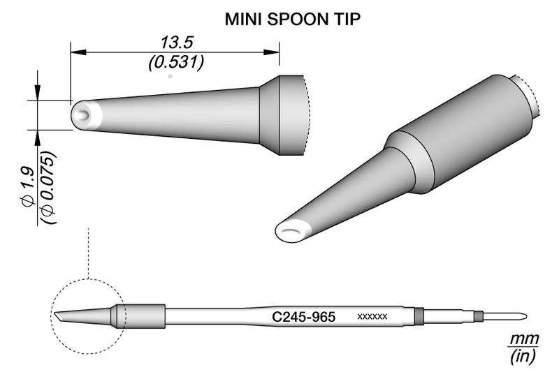 Mini cuchara de cartucho JBC Ø 1,9 (C245965)