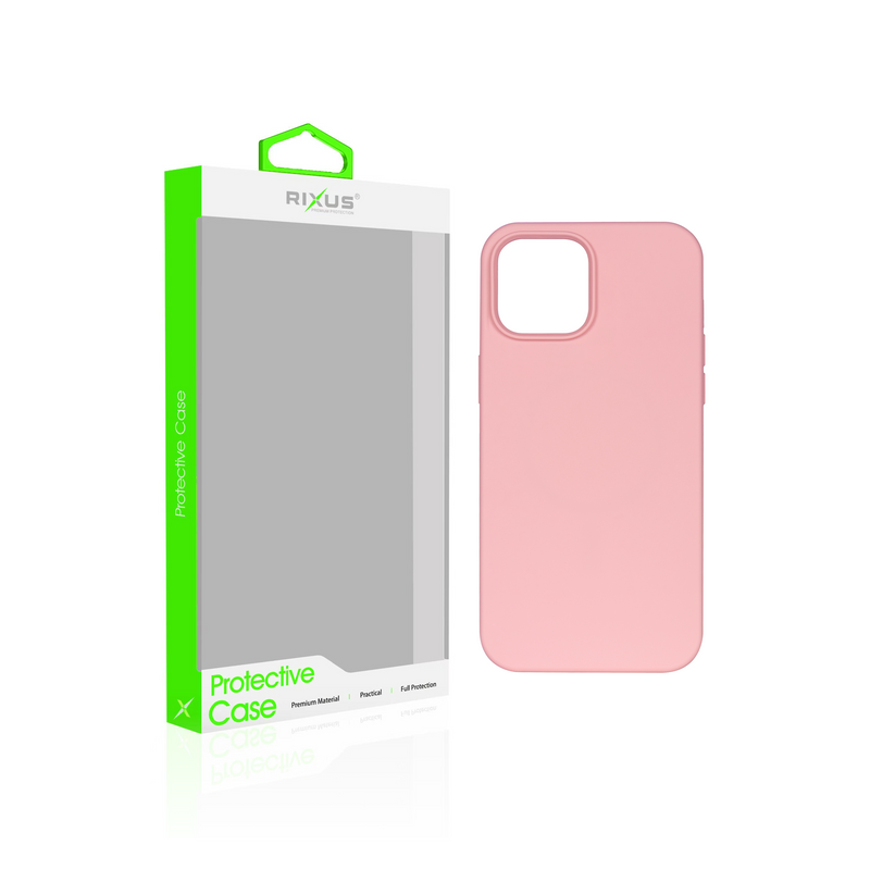 Rixus Para iPhone 14 Funda de TPU suave con MagSafe Rosa