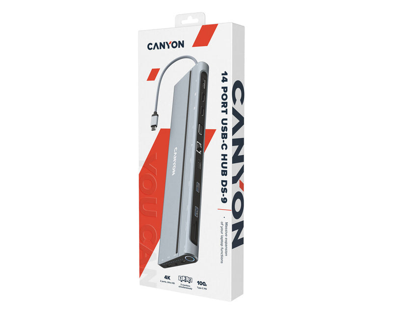 Canyon 14-1 Hub DS-90 USB-C Multiport Space Grey