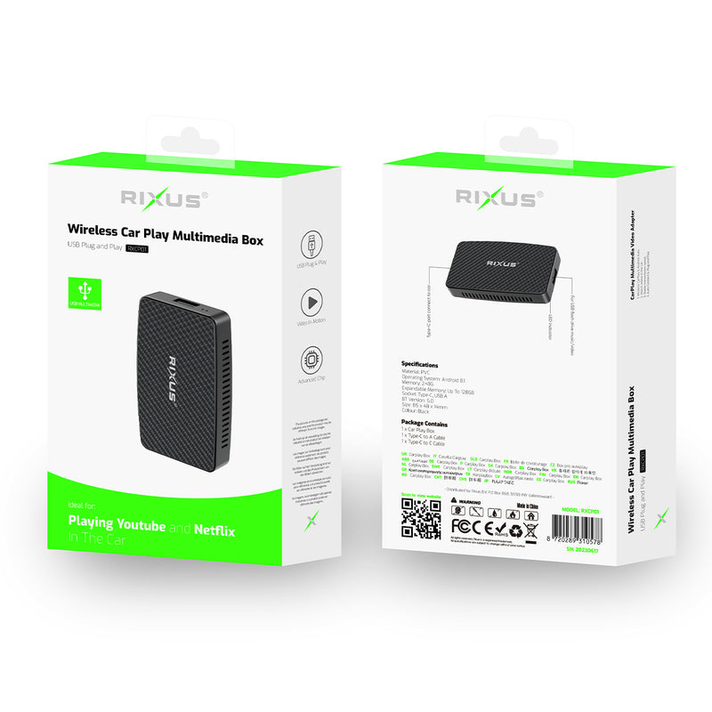 Adaptador inalámbrico Rixus RXCP01 Para CarPlay