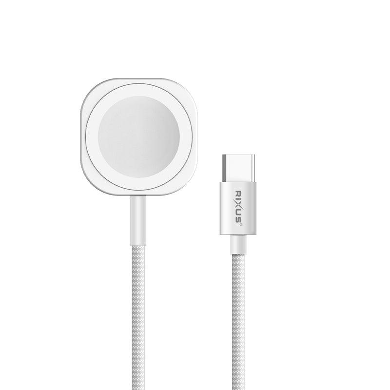 Rixus RXUC19 Magnetic Watch Fast Charging Cable 100CM White