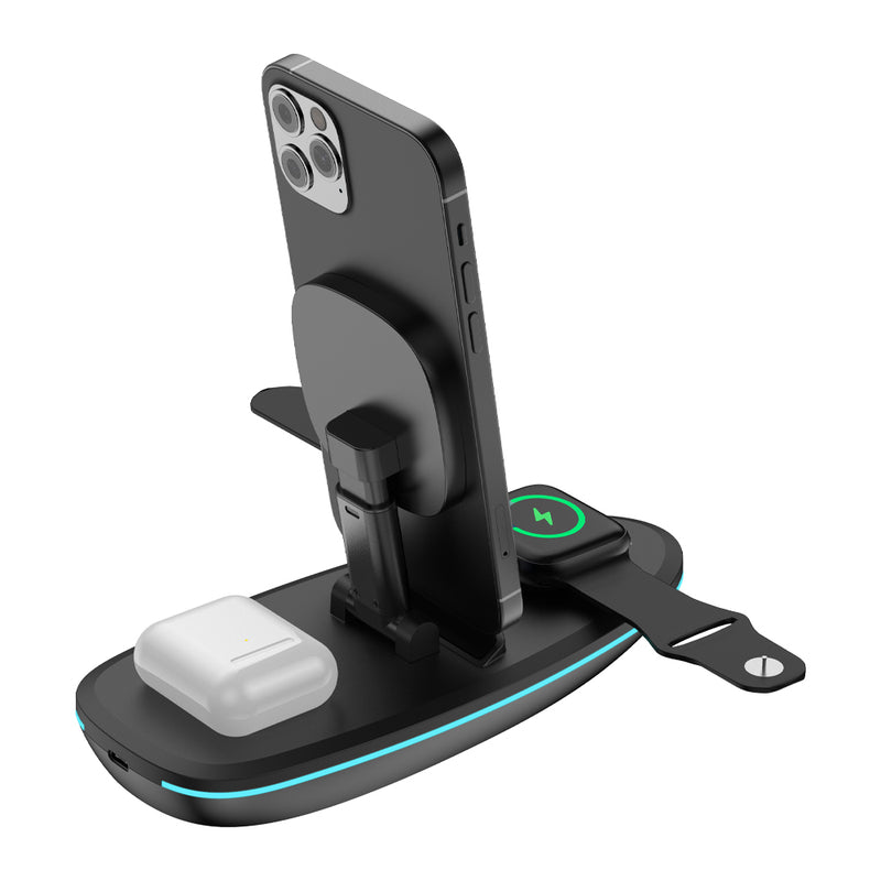 Rixus RXWC43 3-1 Foldable Wireless Charger Station