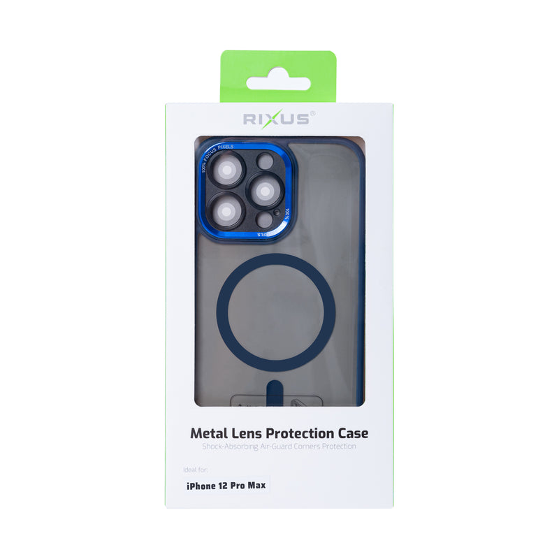 Rixus Classic 04 Case With MagSafe For iPhone 12 Pro Max Dark Blue